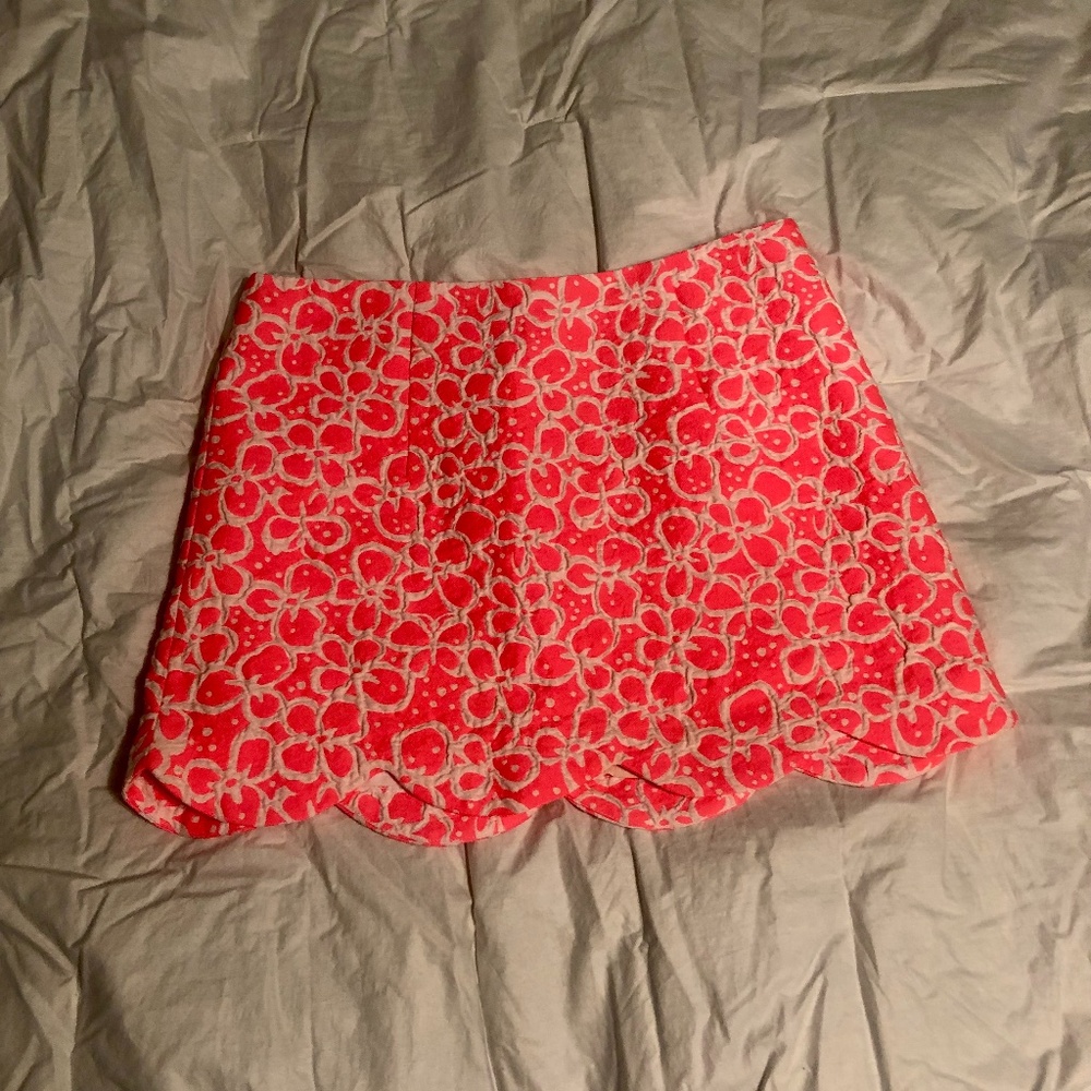 Lilly Pulitzer Size 6 Pink Neon Flower Skirt